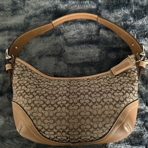 Coach Tan Soho hobo Signature Shoulder Bag